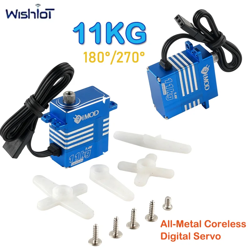 

9i 11kg.cm Full Metal Coreless Digital Servo Motor 180°/270° Control Angle 7.4V Servos Power Functions Parts For RC Car Model