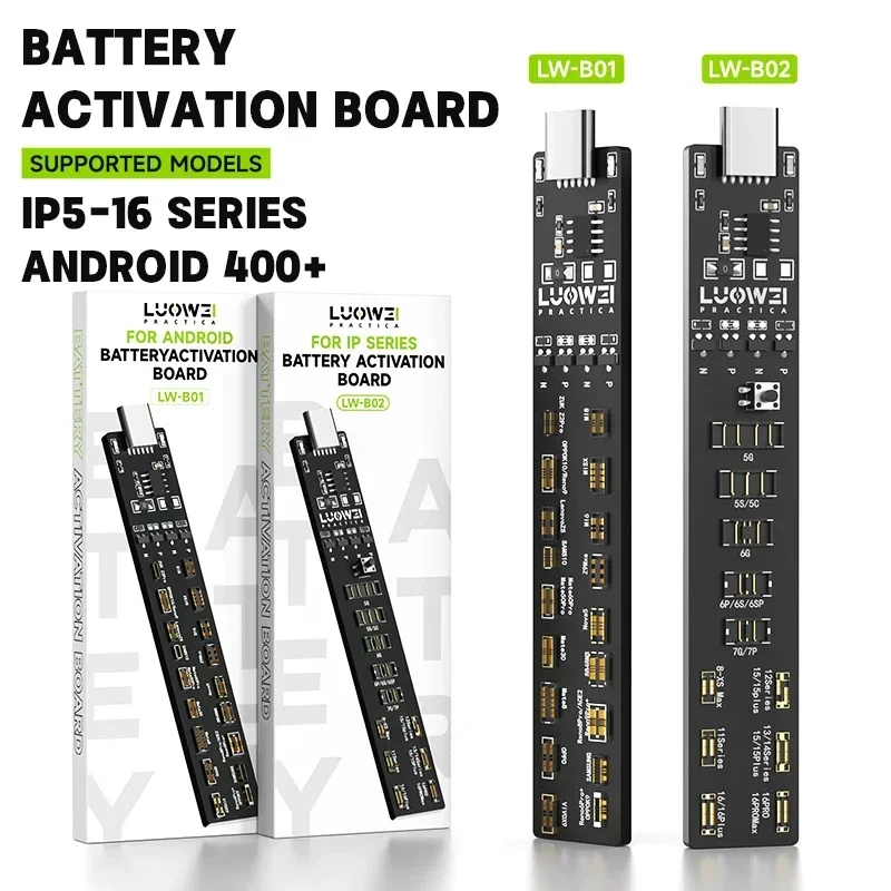 LUOWEI LW-B01/B02 Battery Activation Board (No Disassembly Required) For IPhone 5-16pm & Android  One-Click Battery Activation