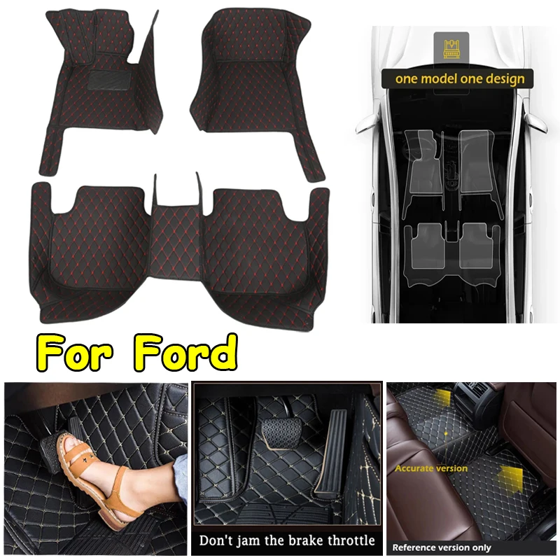 

Автомобильный коврик на заказ для Ford Edge 5 Seat 2009-2014 2015-2019 2020-2022 2023 EVOS 2023 Аксессуары для интерьера Искусственная кожа
