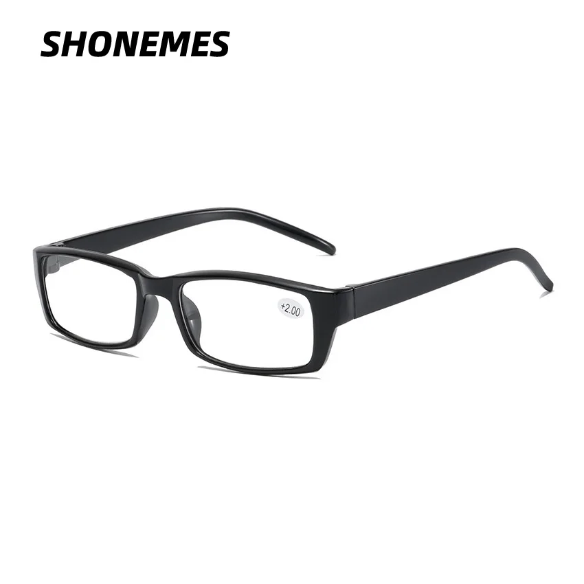 SHONEMES Rectangular Reading Glasses Small Magnifying Eyewear Ultra Light Presbyopia Eyeglasses Diopters +1 1.5 2 2.5 3 3.5 4