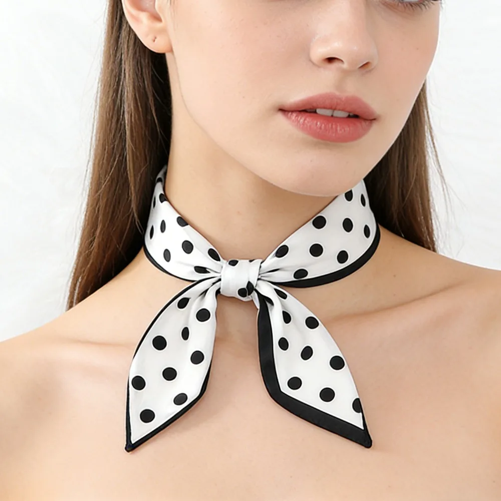 

Women Headband Silk Scarf, Luxury Skinny Bag Scarf, Fashion Neckerchief