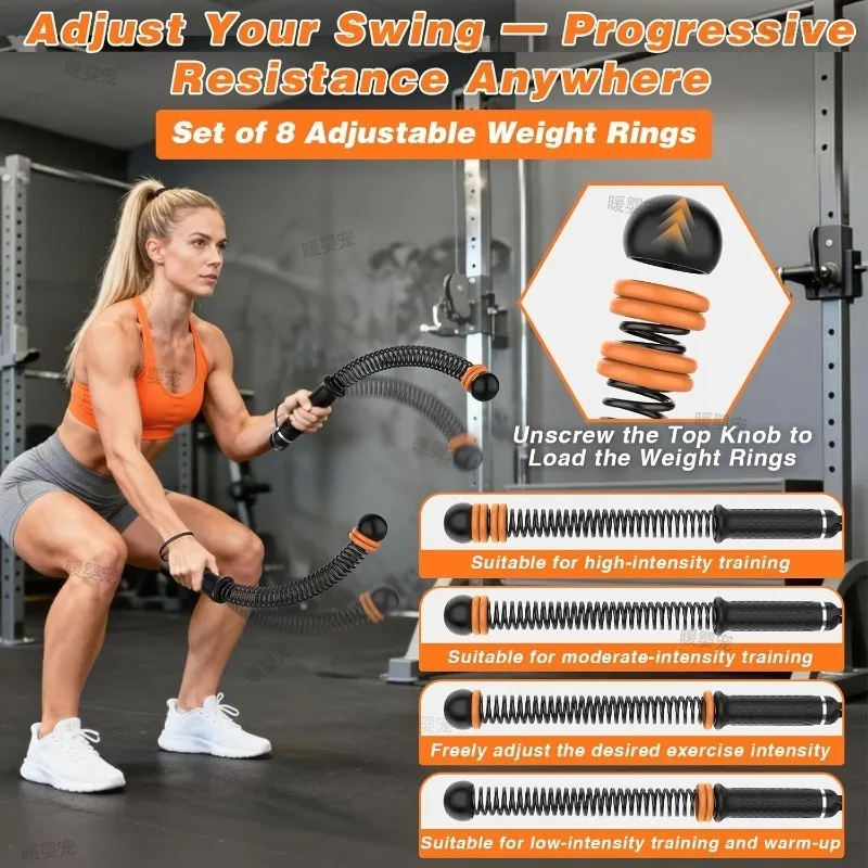 Verstellbares Widerstandsseil, Seilloses Battle Rope für Heimfitness, Ganzkörper-Workout, Fitness-Training, Seilausrüstung – Detail 4
