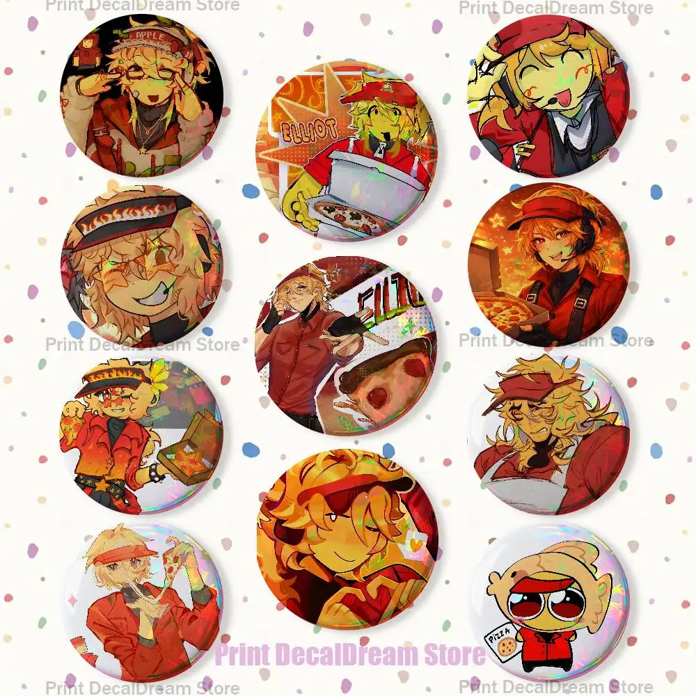 

Elliot Fanart Enamel Pins Funny Cartoon Characters Badge Fashion Jewelry Accessories Round Snap-in Brooch on Backpack