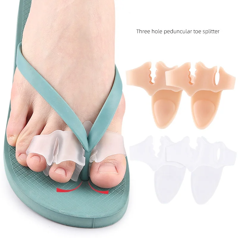 

Forefoot Pad Three-hole flip-flops Toe Splitter Thickened Foot Pads For Slippers And Sandals shock-absorbing Massage Separator