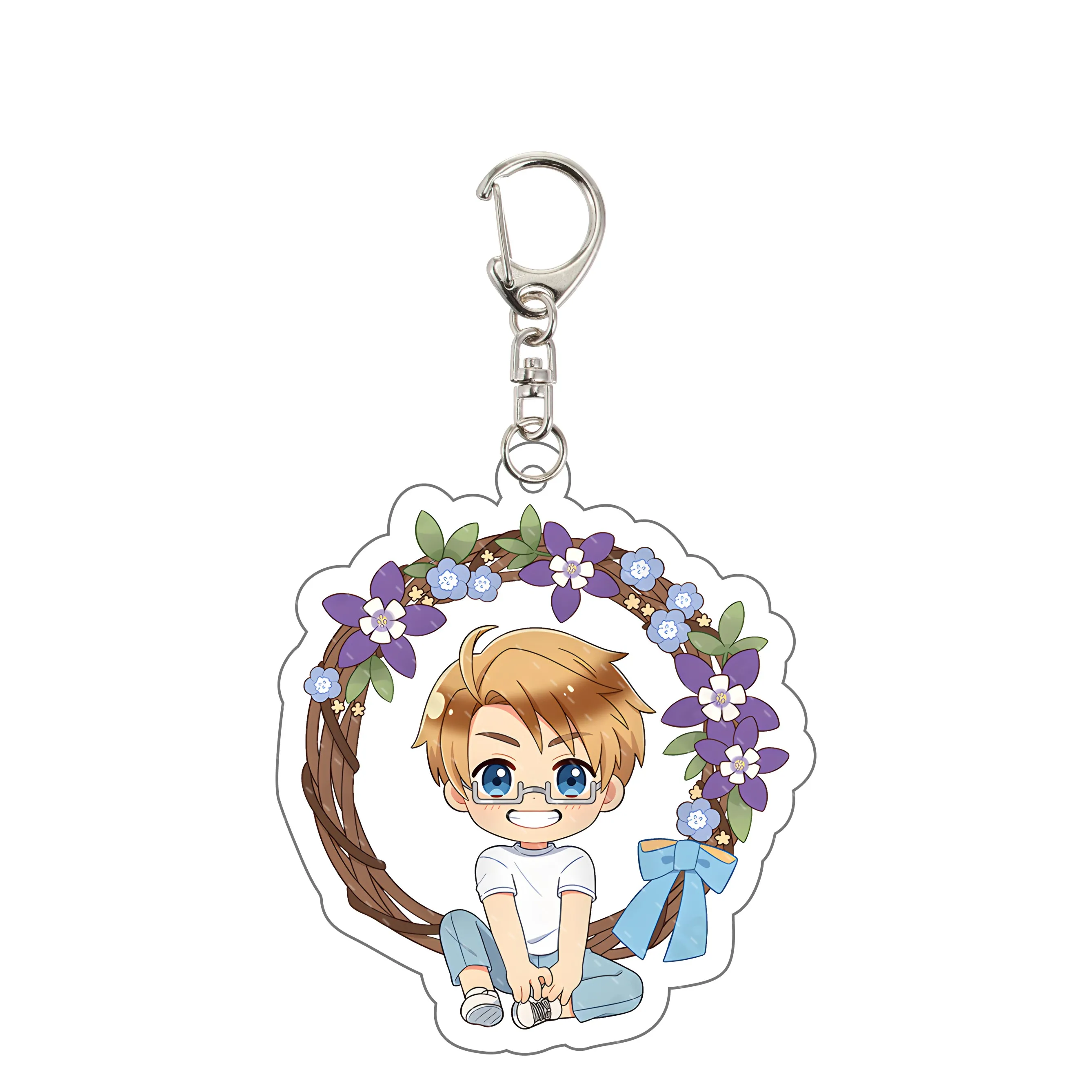 Hetalia العالم نجوم أنيمي سلسلة مفاتيح مصنوعة من الأكريليك شخصيات كرتونية جديدة لودفيغ وانغ ياو إيفان براغينسكي فرانسيس كيرينغ المشجعين مجوهرات هدية #3