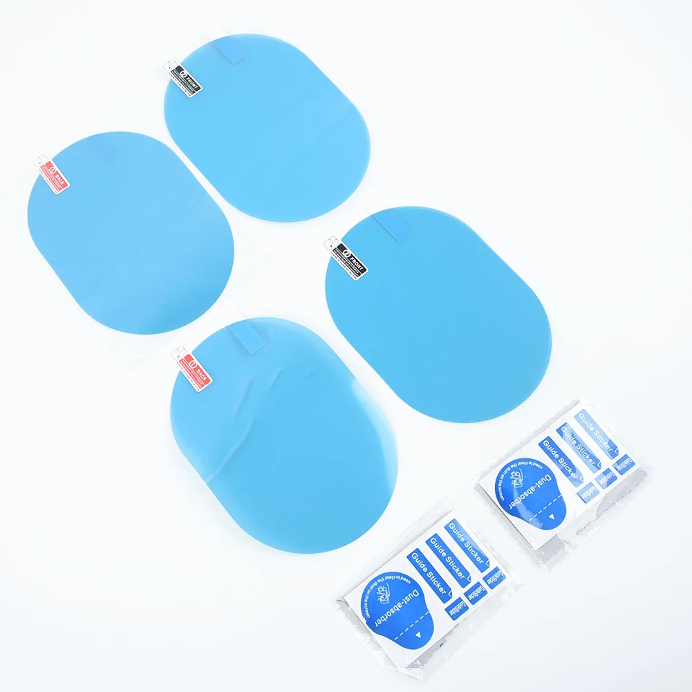 4pcs/set 95x135MM Car Rear View Window Protective Film Anti-Fog Sticker Accessory Anti-Fog Mirror Protective Film