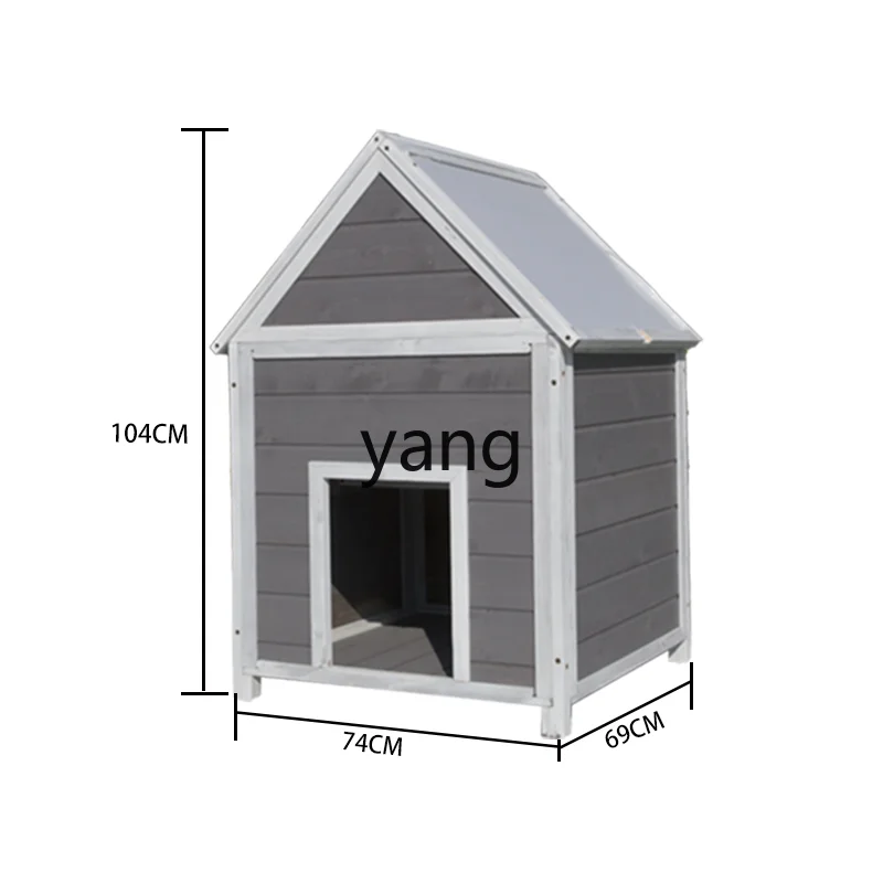 

YHM outdoor rainproof solid wood outdoor pet house cat nest