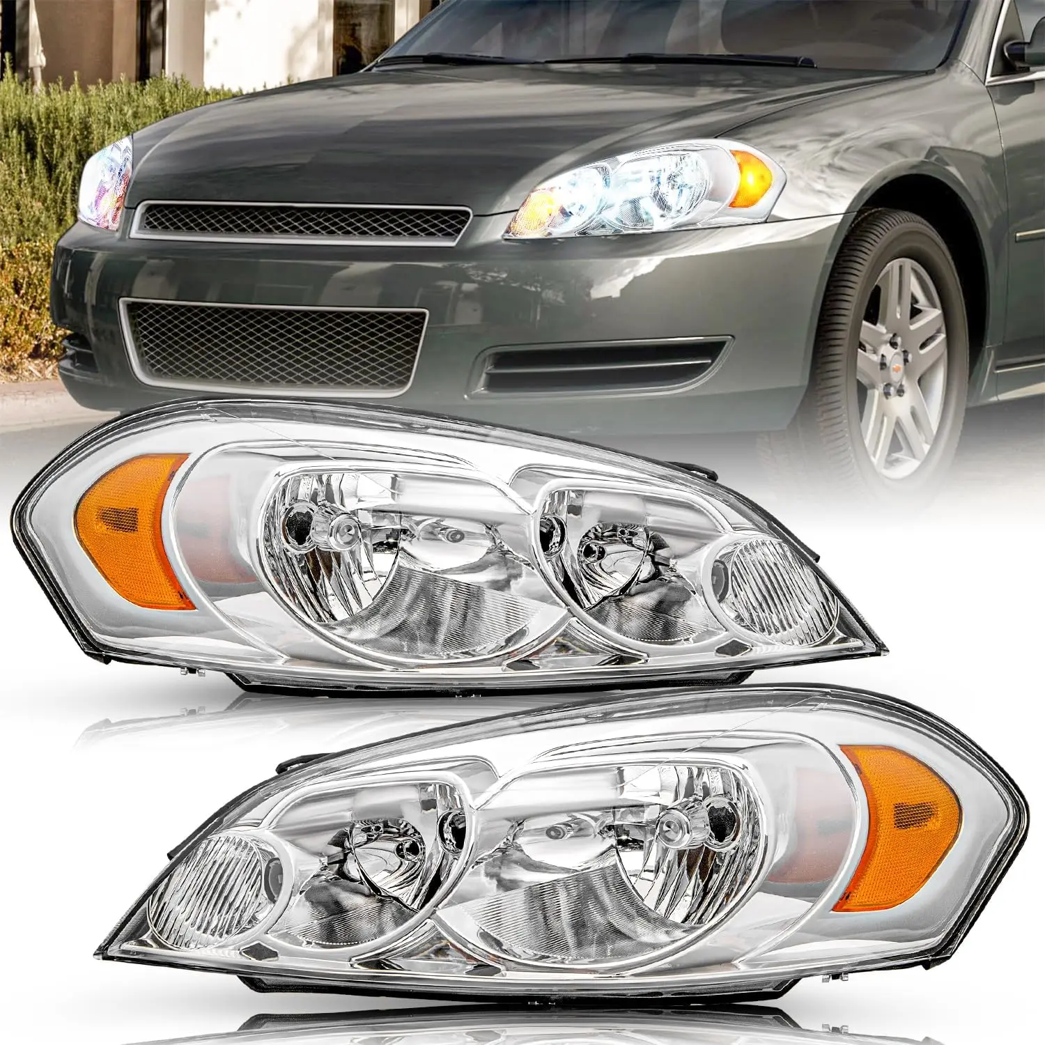 

Подходит для Chevy Impala 06 07 Chevy Monte Carlo 2006-2013 годов / 14 15 16 Chevrolet Impala Limited, замена фары OE Style