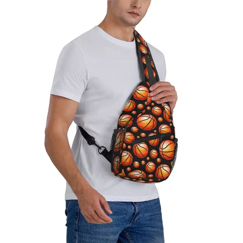 Bandolera de baloncesto personalizada para hombre, bolso de hombro, pecho, mochila cruzada, mochila de viaje