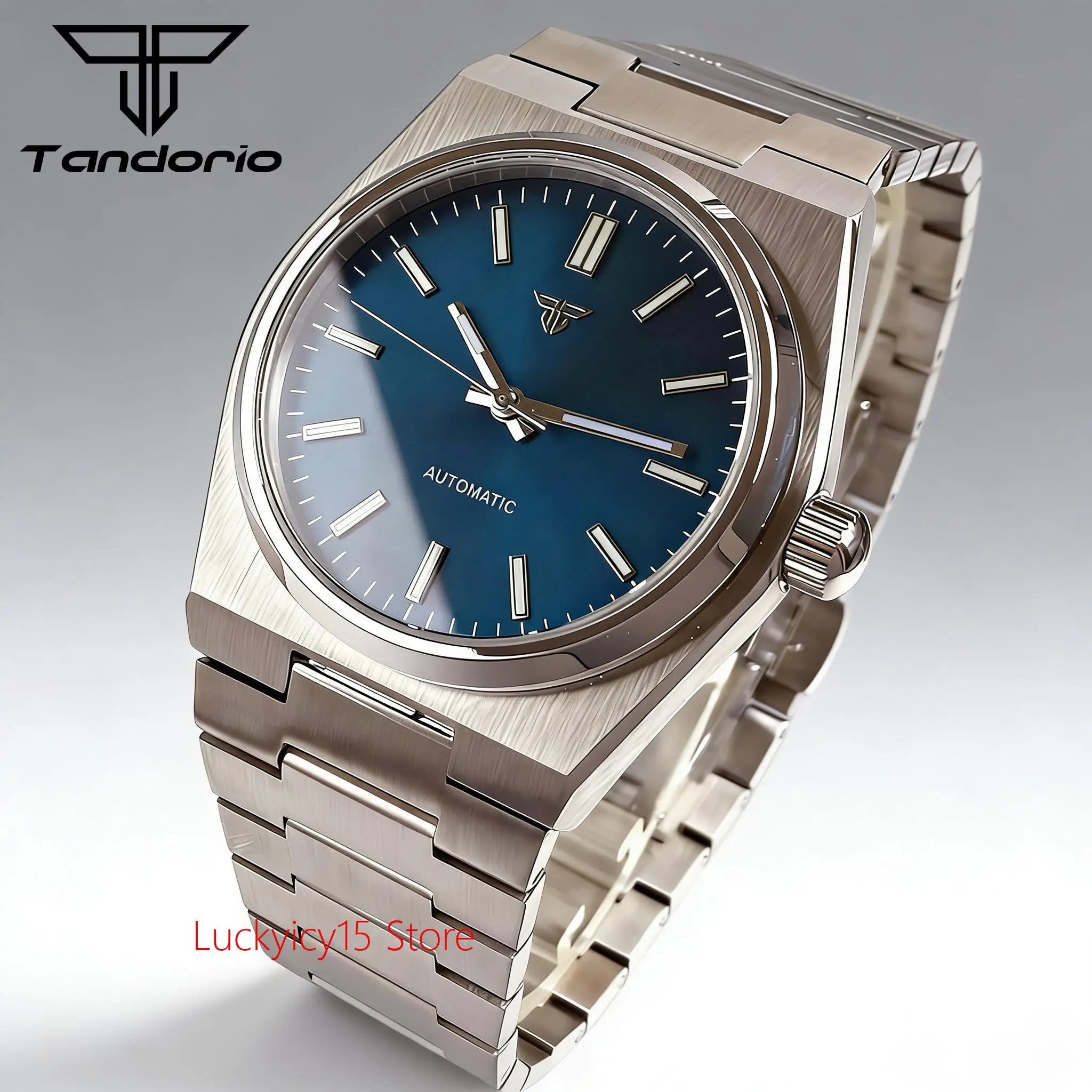 40mm Classic Blue Men's Watches Japan NH35A/Asia 2824 Movement Automatic Mechanical Wristwatch Bracelet Reloj 10ATM Tandorio