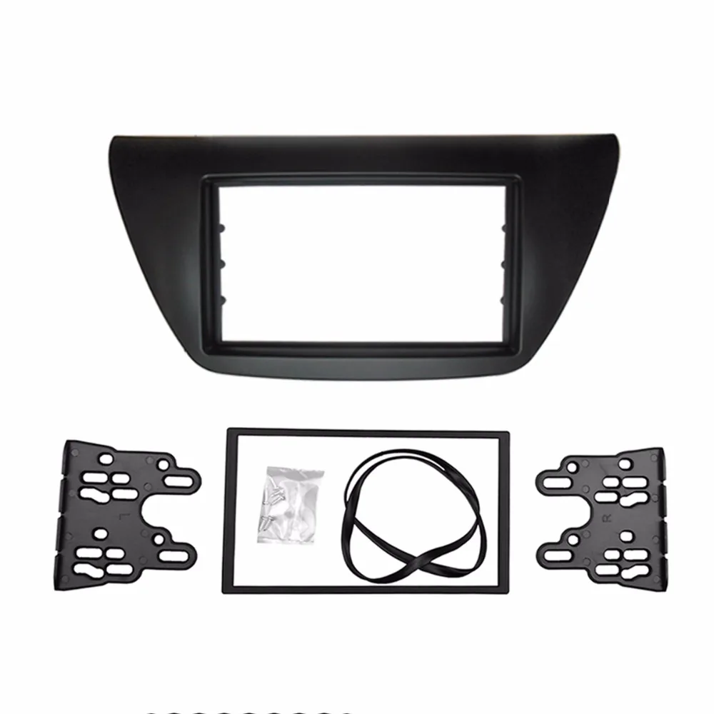 Pannello radio doppio Din per Mitsubishi Lancer IX 2006 Aftermarket Kit cruscotto stereo Telaio DVD + Fascia di controllo CA centrale