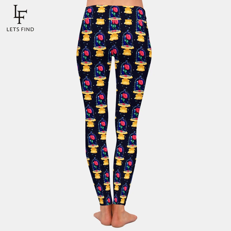 LETSFIND – pantalon imprimé Rose pour femme, Leggings d'entraînement, taille haute, Sexy, 3xl et 4xl