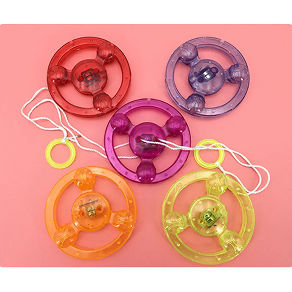 

10Pcs Creative Flashing Wheels Kids Pulling Educational Playthings Colorful Light Ring Loud Sound Night Effect Random Color