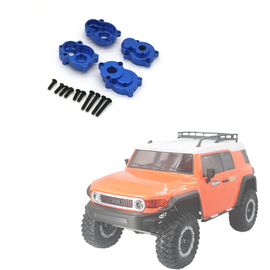 Carcaça do portal de montagem do eixo do portal traseiro de metal para yikong yk4082 yk4102 yk4103 rc crawler carro atualizações peças acessórios, 2