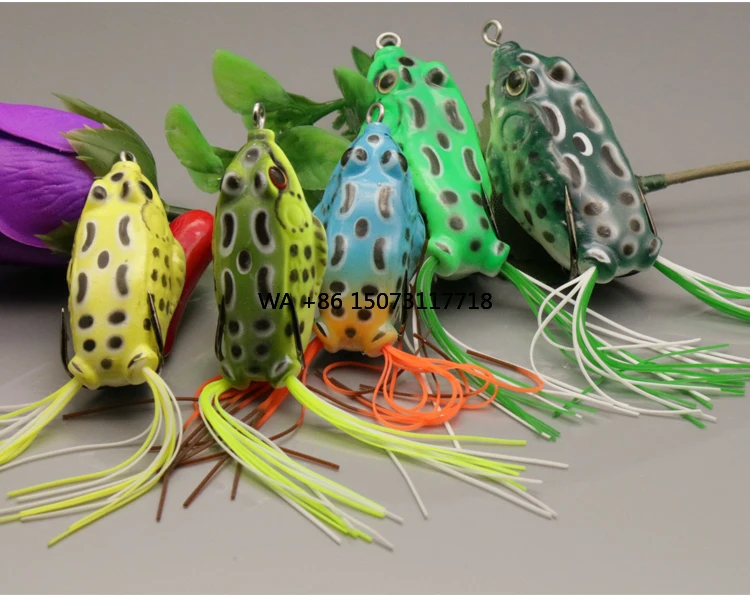 

New Bait Cheap Topwater Soft Hollow Body Isca Frog Bass Hooks Fishing Snakehead Frog Lures