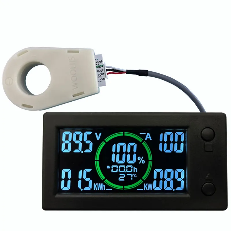 Battery Monitor DC 5-120V 100A 200A 400A Lifepo4 lead-acid Li-ion lithium capacity power display 12V 24V 36V 48V 60V 72V METER