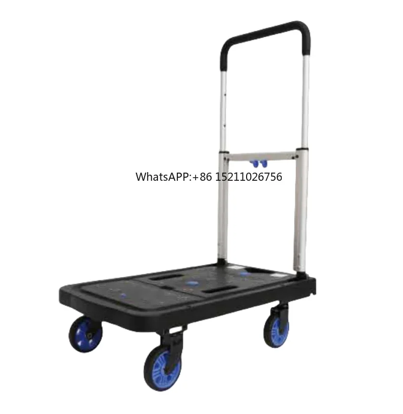 Carrito de aluminio de 135KG, carrito de compras de cartón, caja de almacenamiento resistente, plataforma