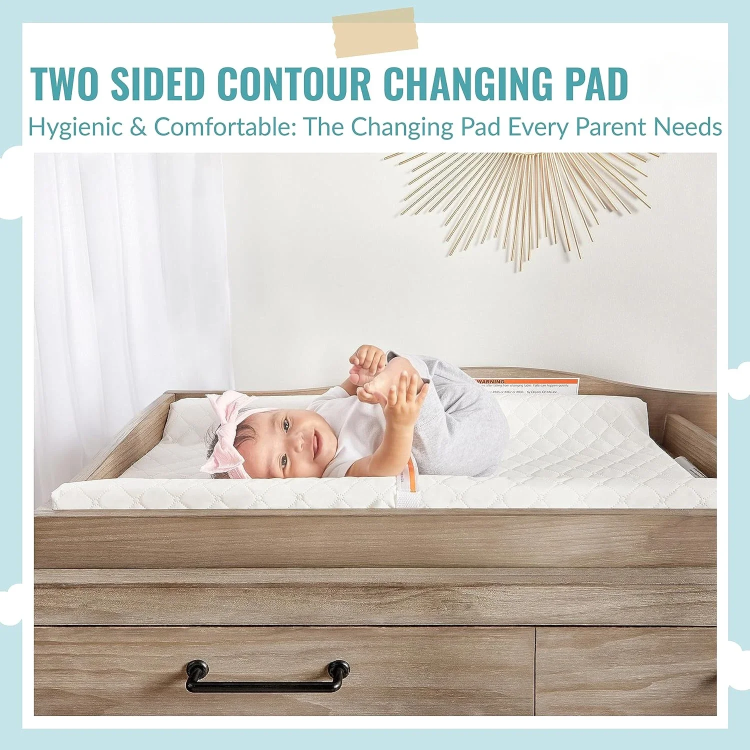 Changing Pad for Changing Table Contour Changing Pad for Changer Tray Portable Nursing Baby Massage Pad Waterproof