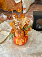 1pc Halloween decorations Pumpkin ornaments Artificial pumpkin maple leavesAutumn Party Harvest Festival Autumn home décor props