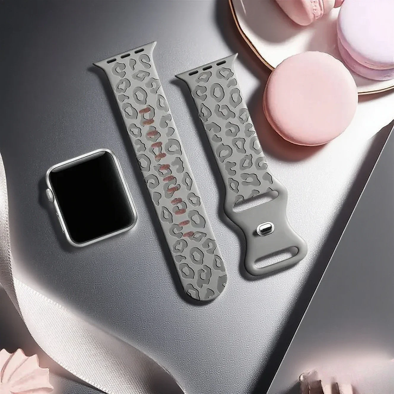 Engraved Strap For Apple Watch Band 45mm-40mm 49mm 44 mm 44mm-42mm 41mm Silicone Correa Bracelet Series 8/9/6/5/4/3/7/SE Ultra 2