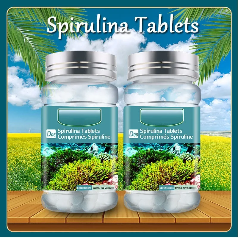 

Spirulina Tablets 0.5g X 100 Counts Premium Natural Formula Essential Daily Nutrient Support Supplement