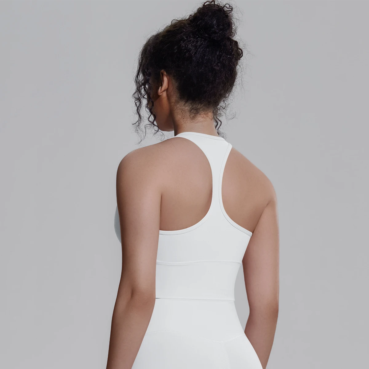 Rooftrellen Damen Fitness Yoga Sport-Top Sexy Rückenfreies I-förmiges Top Einfarbig Sommer Workout Gym-Kleidung Yoga-Top – Detail 6