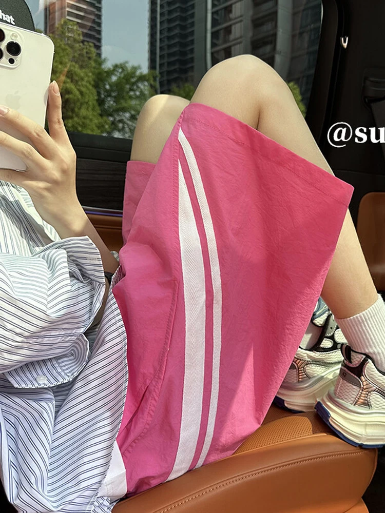 

Dopne Qui Dry ort Pants Loose Fit Beachwear for Men And Women Summer Stripe Pattern Five Inches Length Casual ...