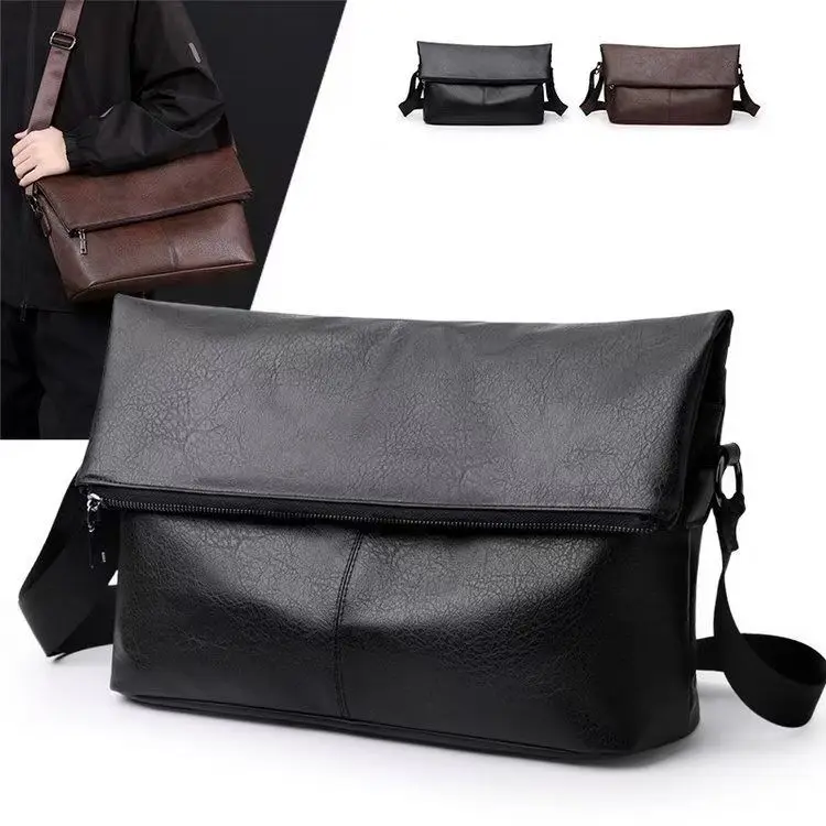 2026 New Fashion Business Men's Handbags Pu Leather Male Shoulder Bag Vintage Crossbody Boy Luxury Messenger Briefcase Bags