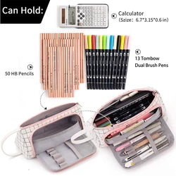 Kawaii Estojo Lápis Grande Capacidade para Estudantes, Escola Pen Storage Bag, Box Pouch, Organizador de Papelaria, Cosméticos, Viagem, Estudante