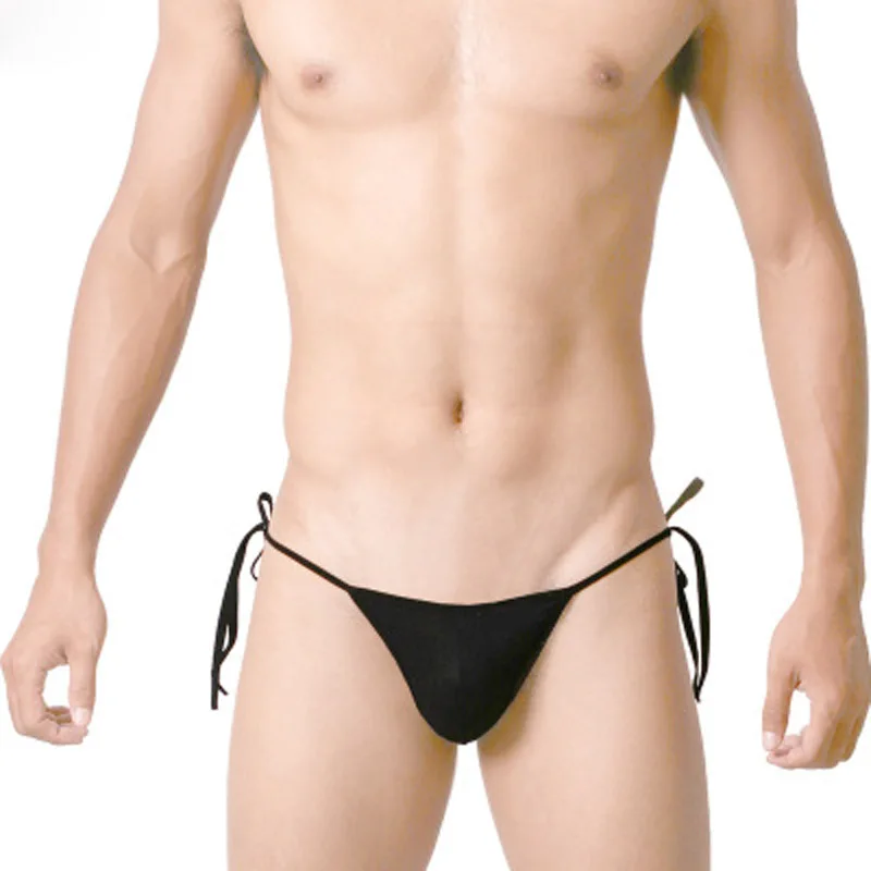 Tanga transpirable con espalda descubierta para hombre, ropa interior Sexy de tiro bajo, lencería erótica, cordones ultrafinos