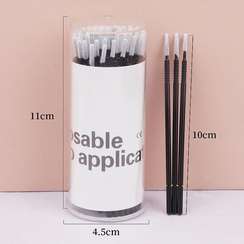 Pennelli per ciglia 100 pezzi Manico a spirale usa e getta Microbrush Bacchette per mascara Micro pennello Applicatore Estensione ciglia Strumenti per il trucco