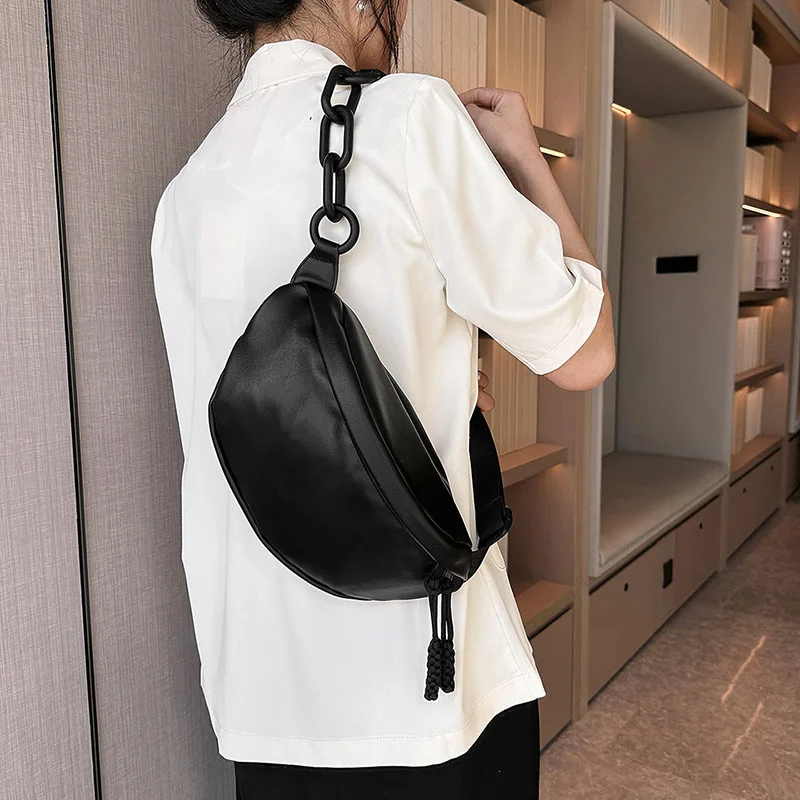 Fashion Simple Chest Pack 2024 New PU Belt Bag Brand Design Women Fanny Pack Casual Travel Shoulder Crossbody Bag Lady Waist Ba — zdjęcie 5