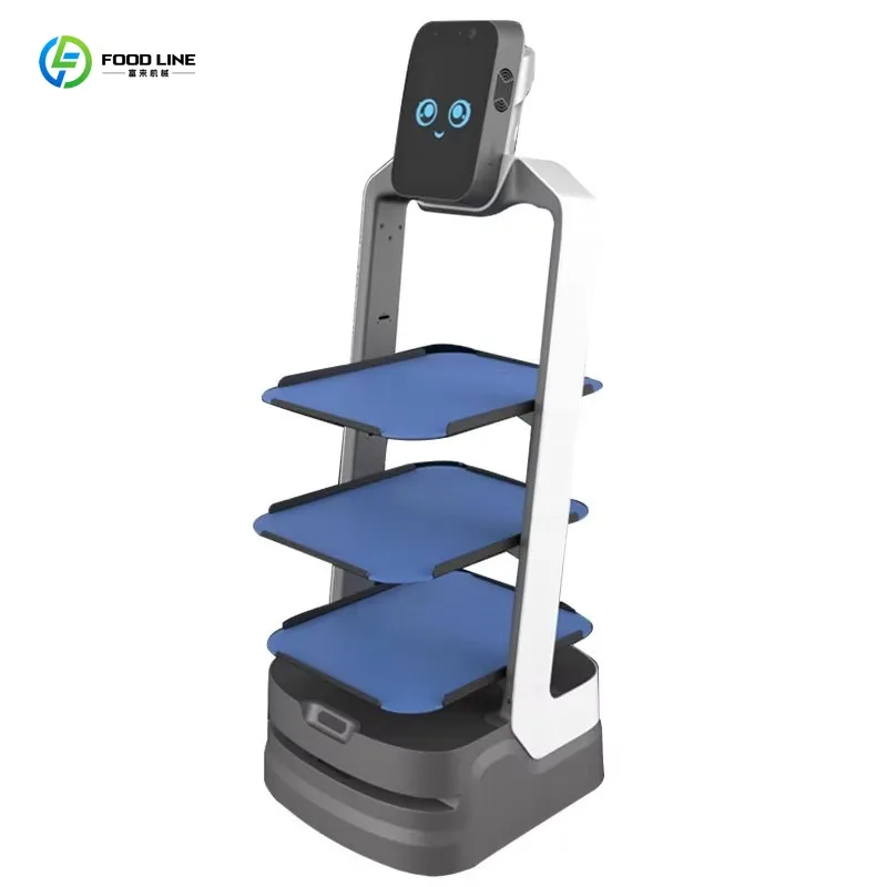 Multi-Function AI Catering Delivery Robot Autonomous Driving Voice Interaction Hotel Lobby Reception Welcome Robot