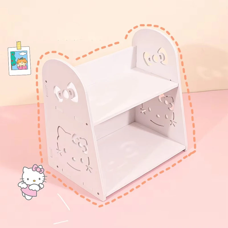 Kawaii HelloKitty cartoon peripheral home desktop storage rack, shelf, tidy desktop storage, essential household items