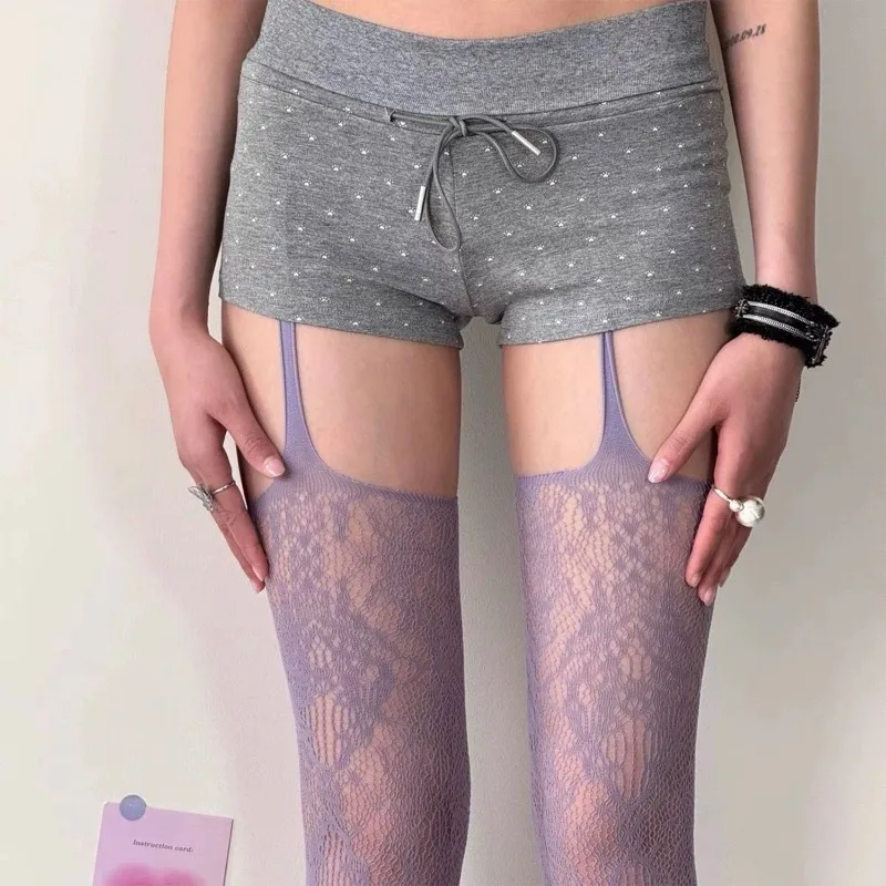 2025 New Sexy Lace Garter Belt Stocking Floral Pattern Thigh Highs Y2K Over Knee Sock Mesh Pantyhose for Women Lingerie Leggings image 2