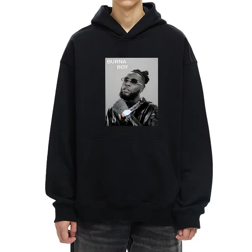 

Rapper Burna boy Graphics Hoodie Men Women Fashion Long sleeve Sportswear hip hop streetwear Loose Bodywarmer vintage pullovers