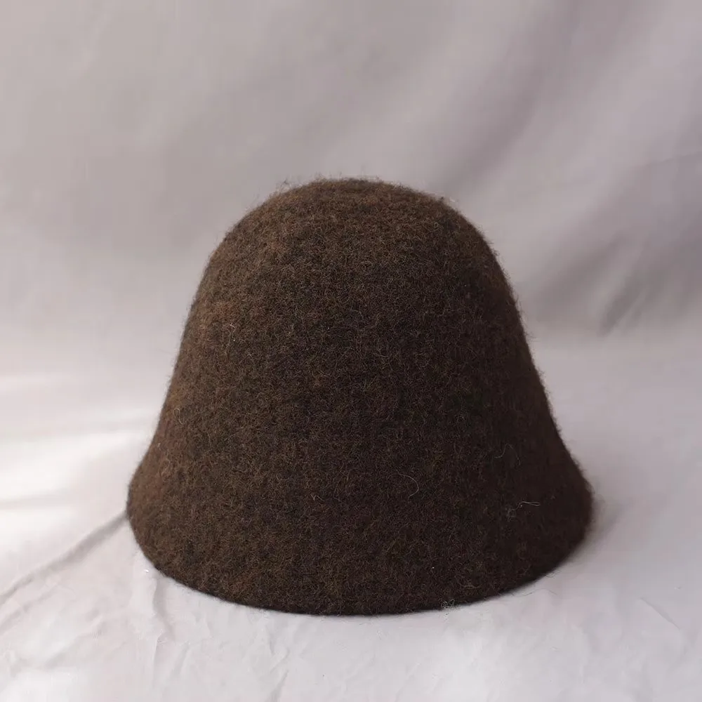 Sweet Solid Color Wool Fisherman Hat Windproof Handcrafted Knitted Beanie Warm Knit Winter Warm Bucket Hat Skiing