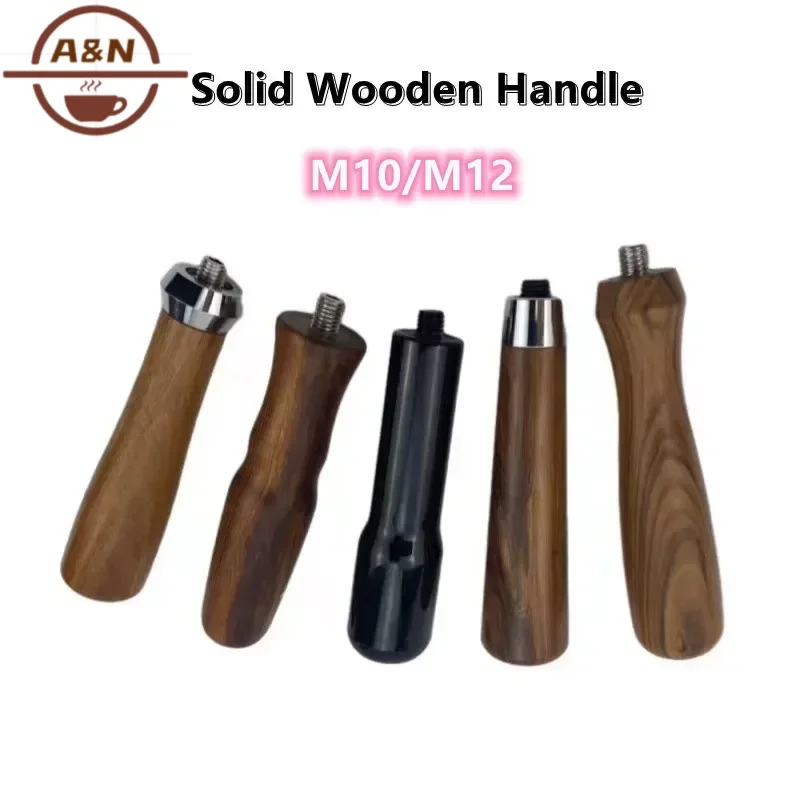 

M10/M12 Solid Wooden Coffee Portafilter Filter Holder Handle For Delonghi Breville E61 Espresso Machine Tools Accessories