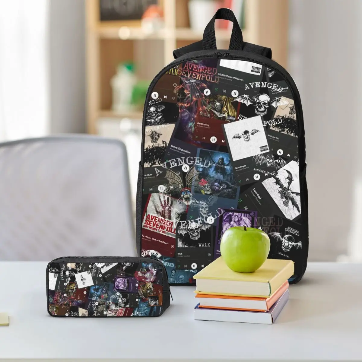 انتقم سبعة أضعاف على ظهره طالب بنين بنات BookBag حقيبة مدرسية كمبيوتر محمول حقائب كتف 3ps معزول حقيبة الغداء مقلمة