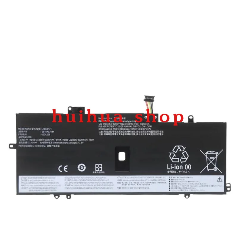 

L18M4P72 L18C4P71 Аккумулятор для Lenovo Thinkpad X1 Carbon 7th 2019 2020 Series L18L4P71 SKB10K97642 02DL004 02DL005