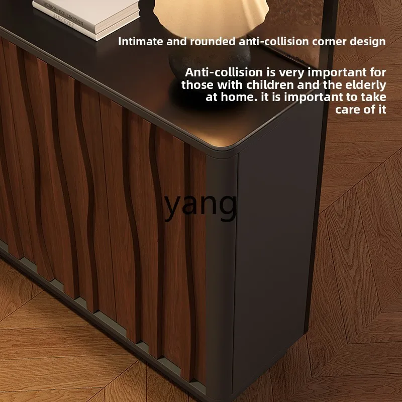 LTT solid wood glass shoe cabinet integrated home front door living room screen partition cabinet