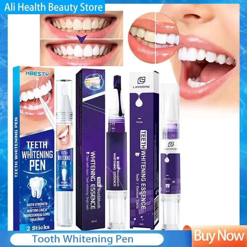 Teeth Whitening Pen Whitener Bleach Essence Gel Remove Plaque Stains Oral Hygiene Clean Tooth Cleaning Serum Kit Beauty Health