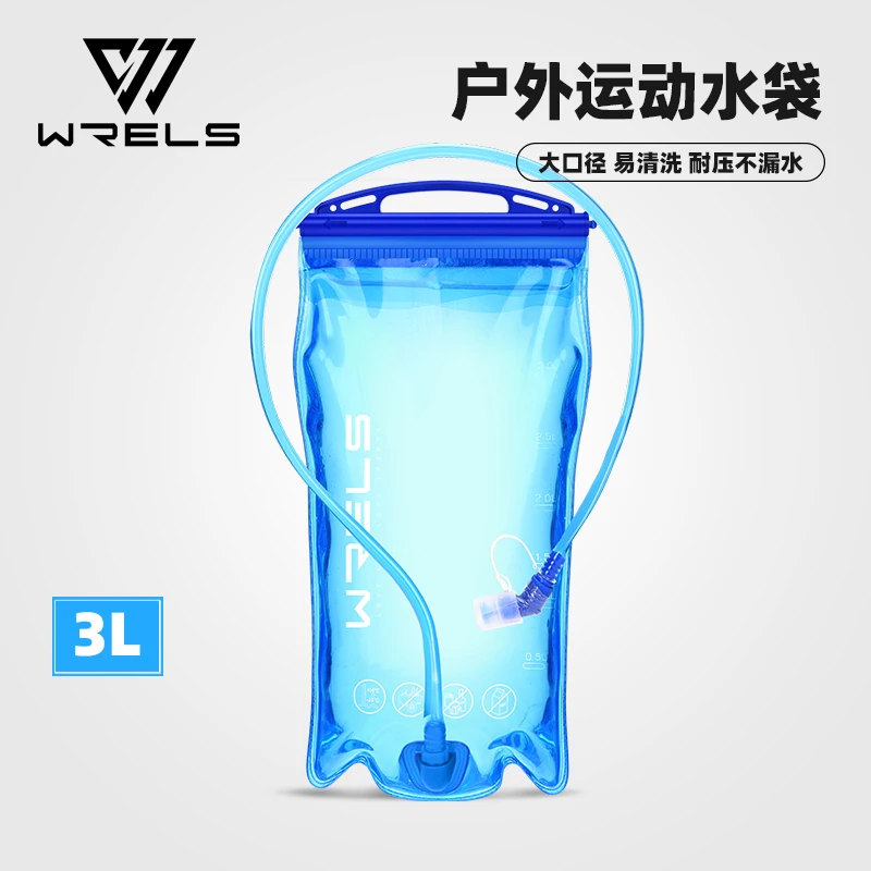 WRELS faltbare Silikon-Wasserflasche im Freien, Reisen, Sport, Laufen, Radfahren, Wasserkocher, Wasserflasche, BPA-frei, 500 ml, mit Strohhalm