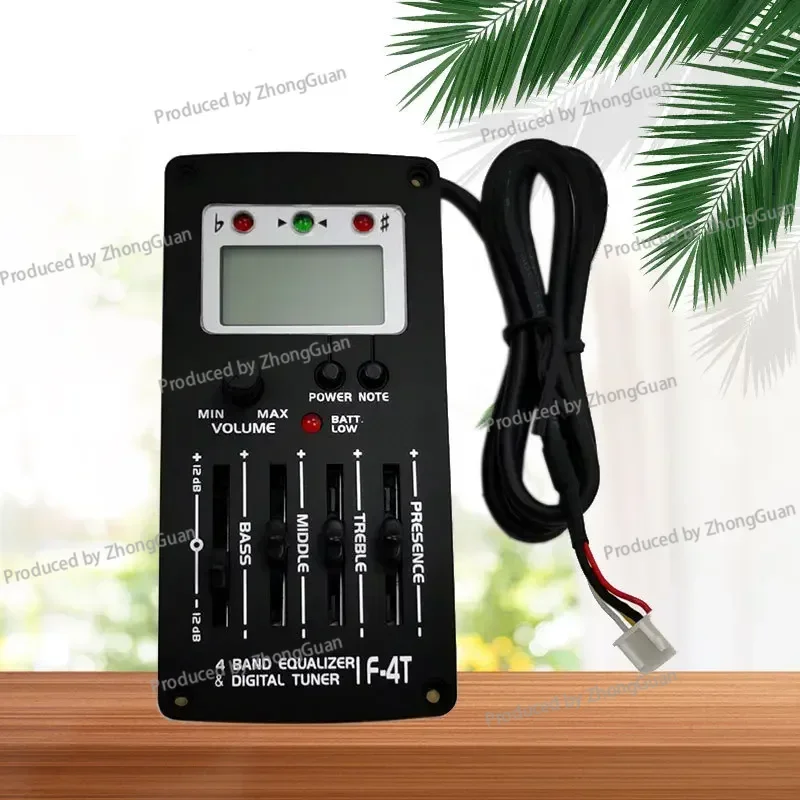 Acoustic Guitar Electric Box Pickup Folk Classical Four-Stage with Tuning Display EQ Equalizer Musical Instrument Accessories