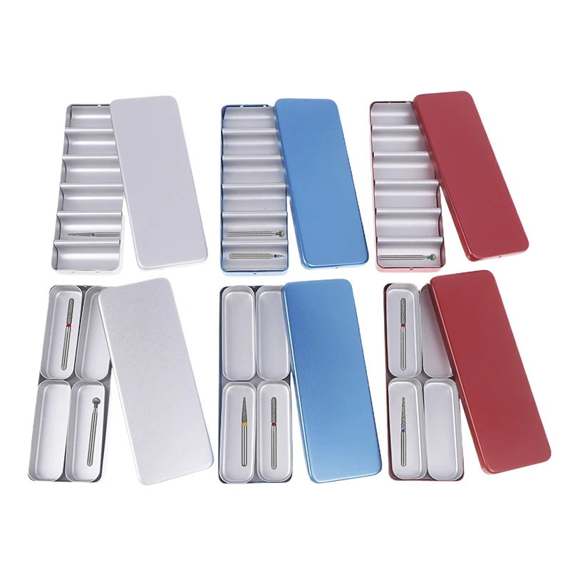 

Dental Disinfection Box Autoclave Sterilizer 4/6 Cells Case Endo Files Holder Burs For Oral Care Tools Metal Box