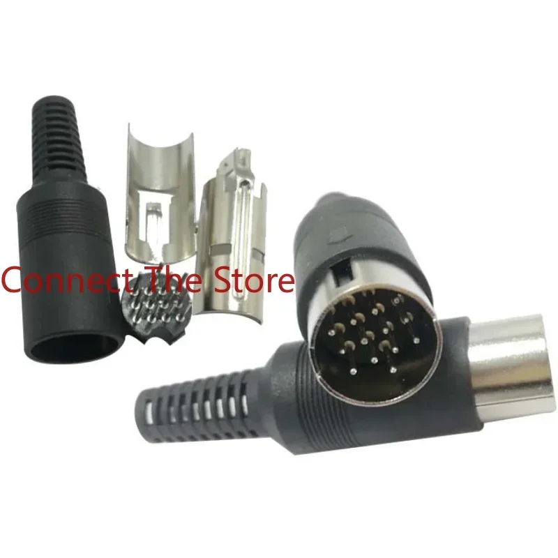 2PCS Large DIN Male 13P Computer Assembly Plug   13-core Assembled Power Socket  Din
