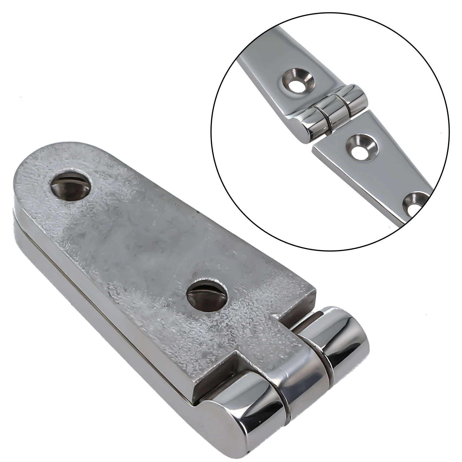 Useful Practical Brand New High Quality Boat Hinge Marine Deck Hinges 5.5mm Door Grade Hinge Silver Stamp Useful