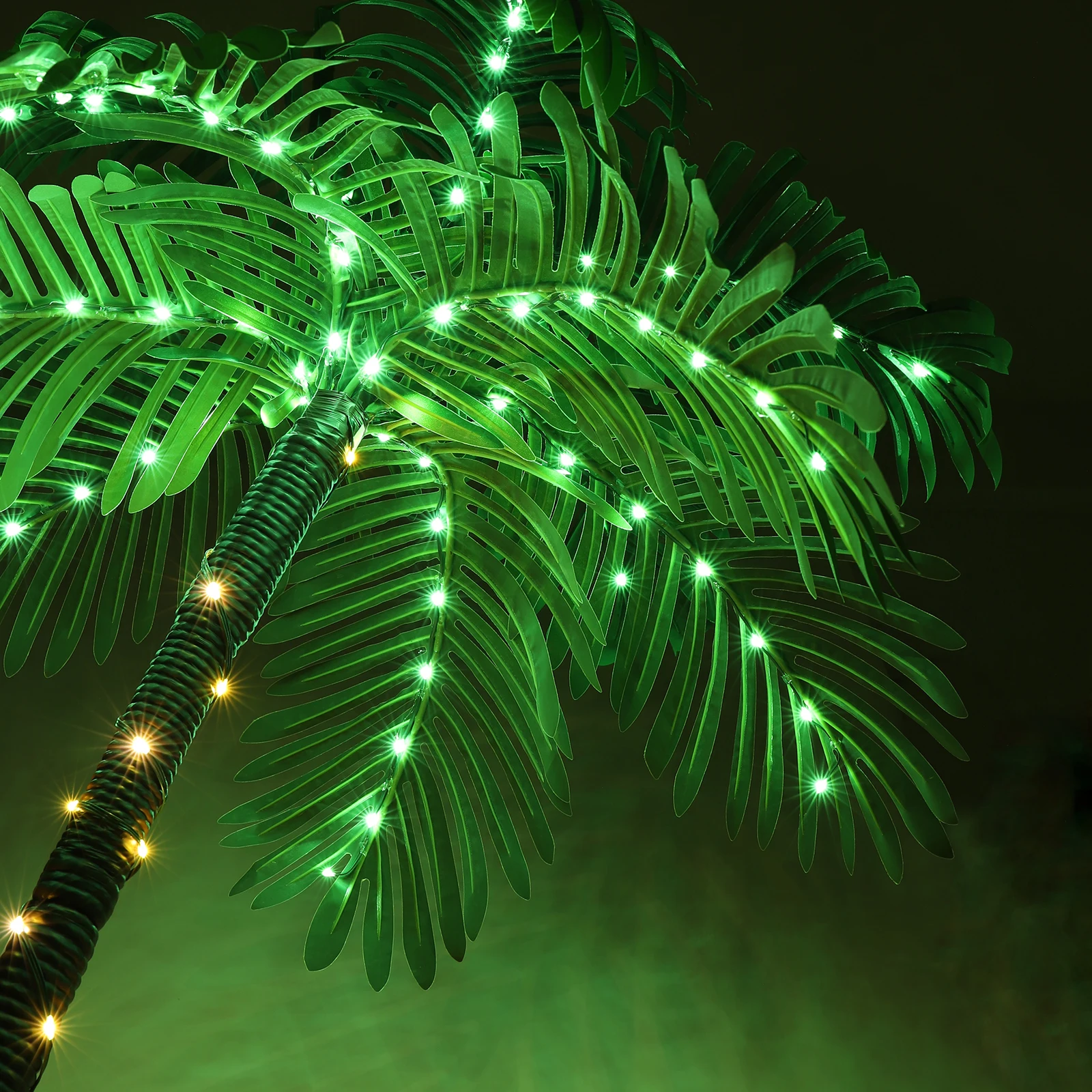 Palmera Artificial con luz Solar para decoración navideña, 6 pies, LED, Tiki Bar