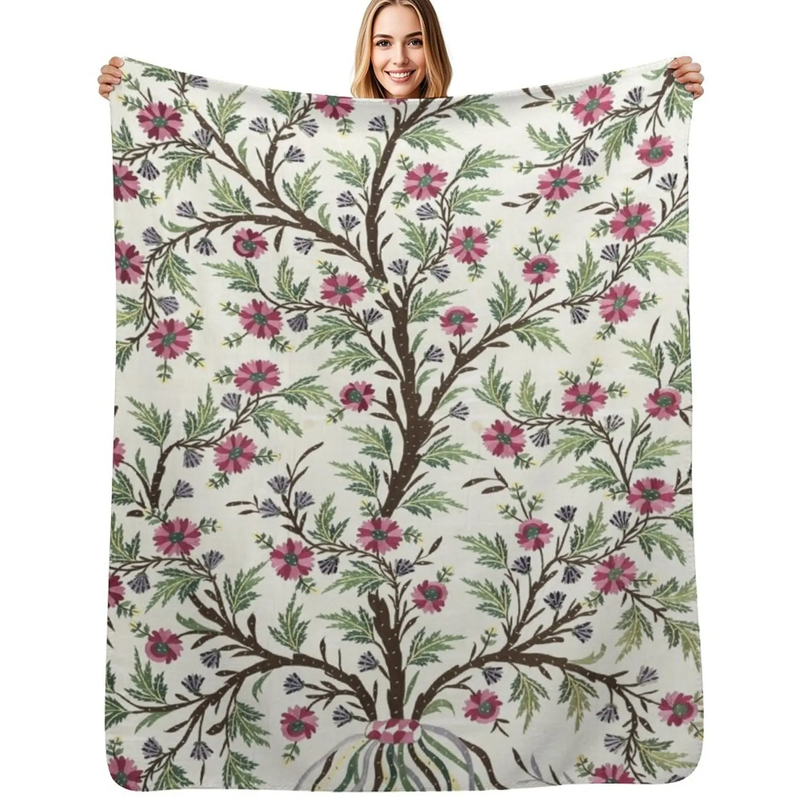 

Vintage Bohemian Suzani 16 Throw Blanket Shaggy Stuffeds Blankets