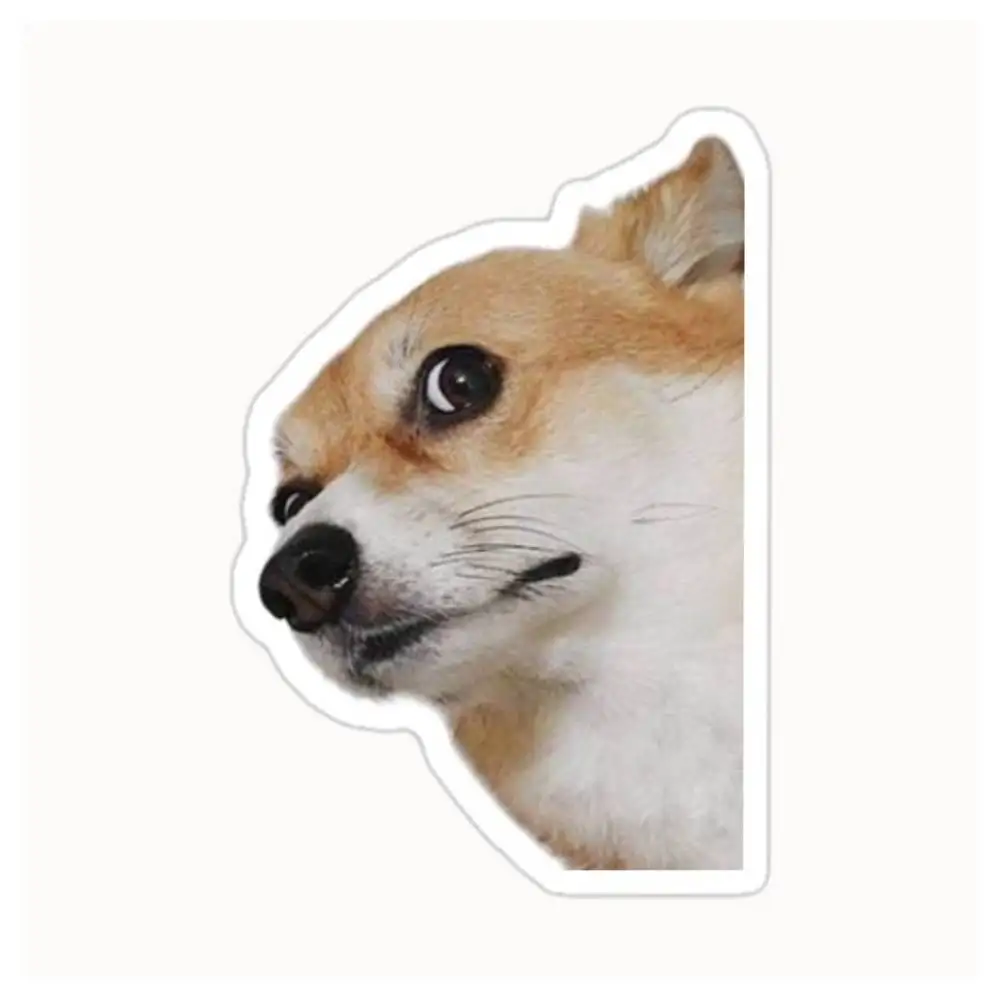 Corgi Face Waterproof Stickers For Decorating Car Windows Motorcycles And Computers.